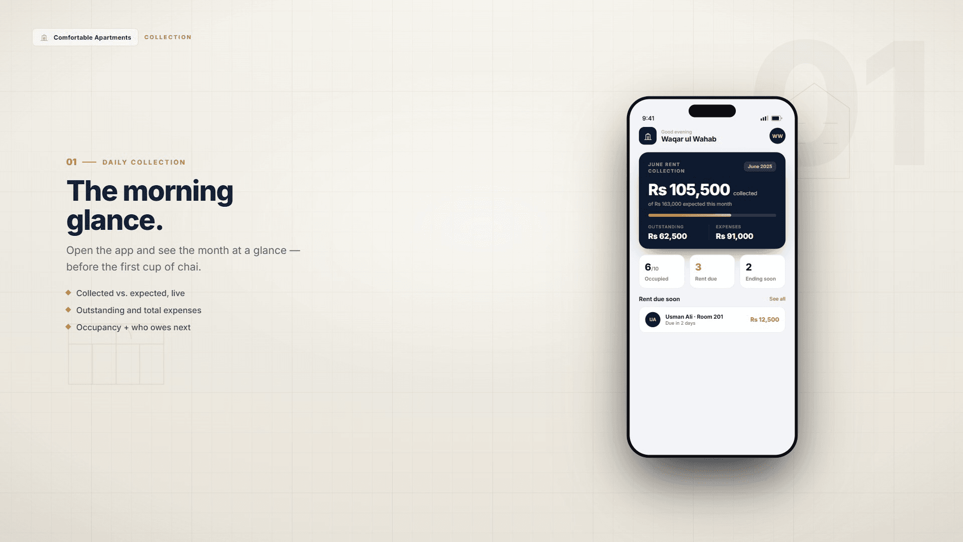 Comfortable Apartments — Property Management SaaS preview