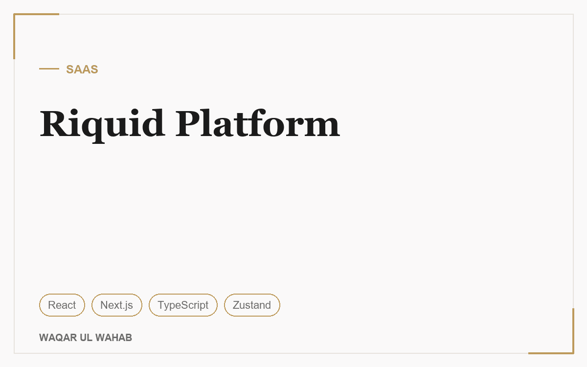 Riquid Platform preview