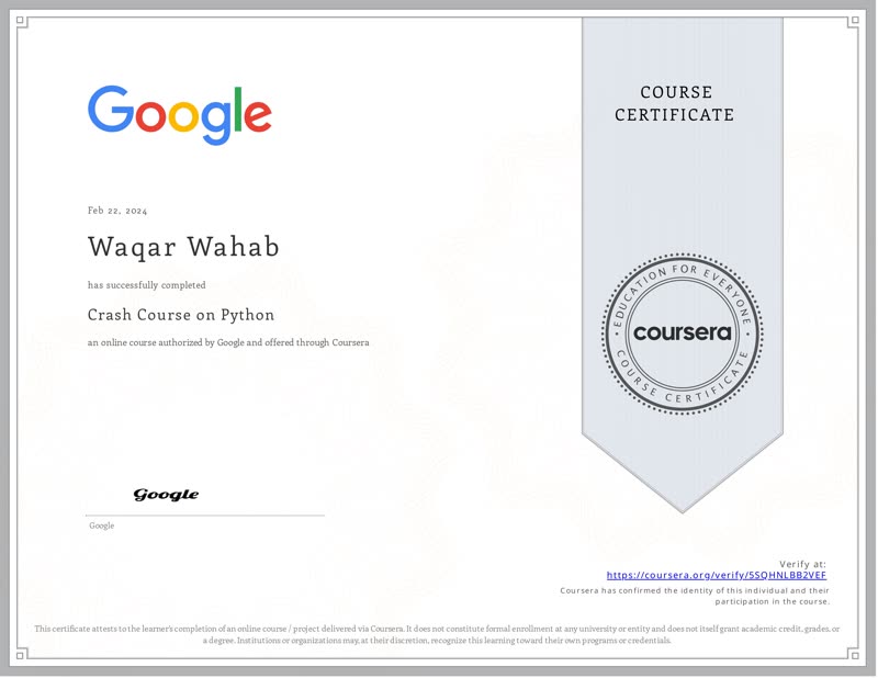 Crash Course on Python